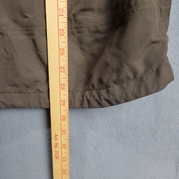 REI Jacket Womens Large Brown Blue Elements Hooded Fleece Lined Full Zip Outdoor - Picture 8 of 8